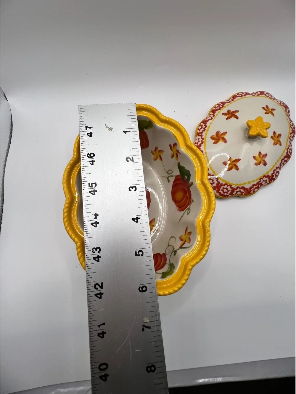 New Temp-rations by Tara handmade Ceramic Fall Pumpkin mini casserole bakeware